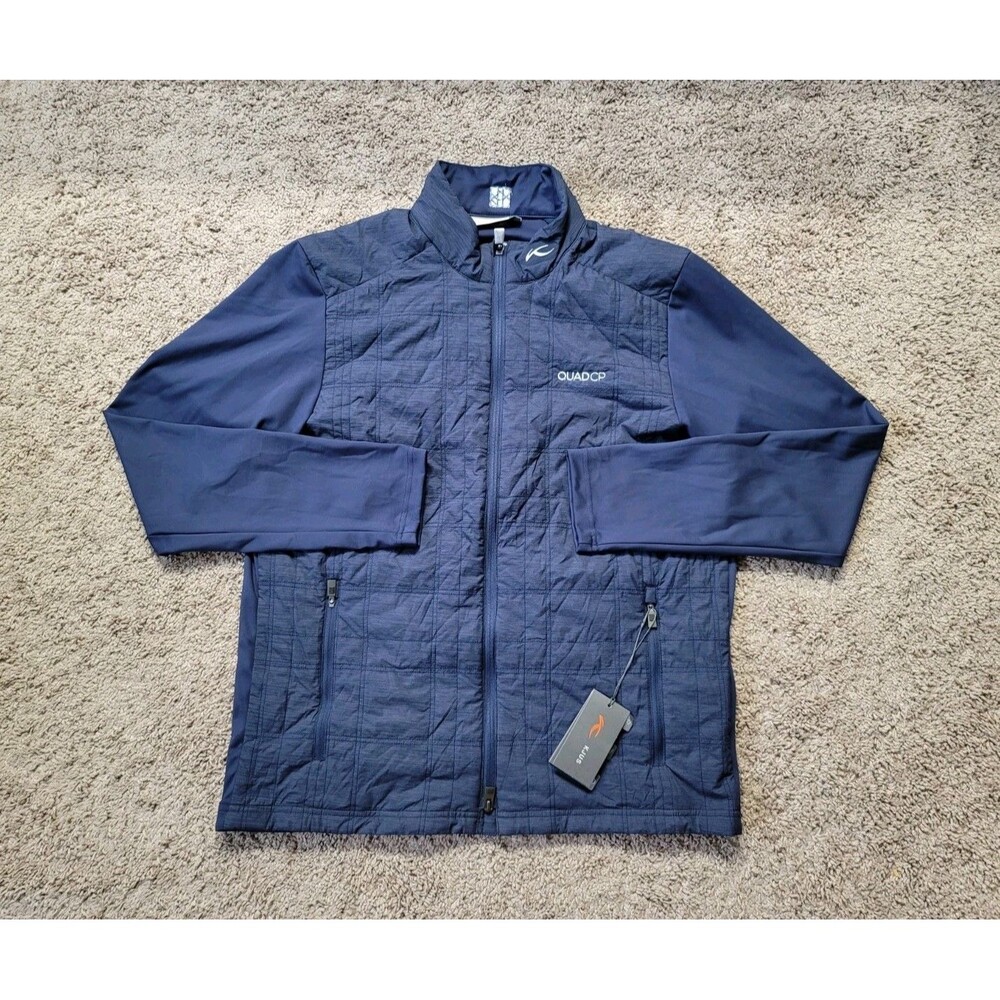KJUS Rowan Insulated Jacket Mens XL 54 Blue Full Zip Atlanta Blue Regular Fit